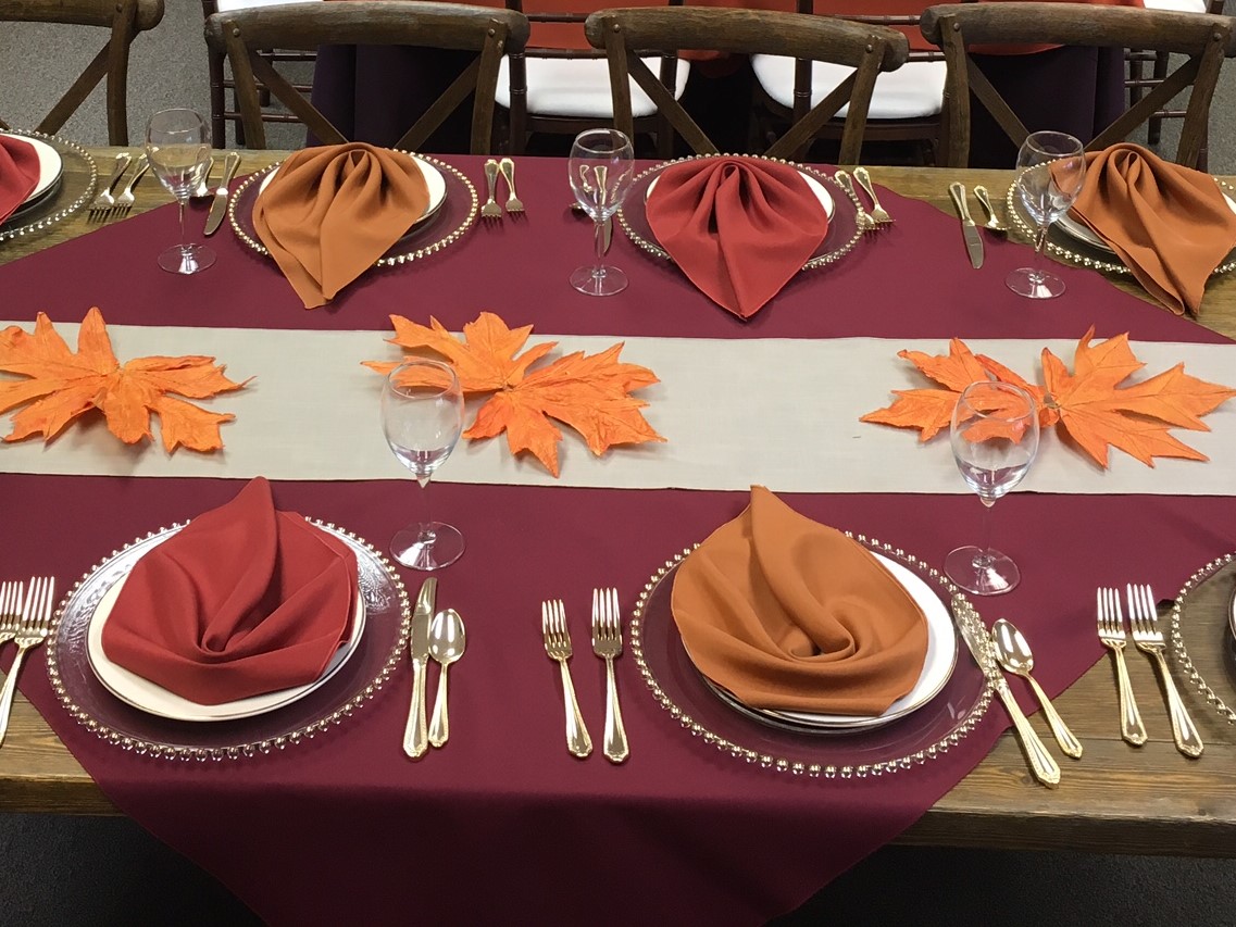 Merlot Solid Topper, Terra Cotta And Copper Napkins With Belize Natural Tablerunner